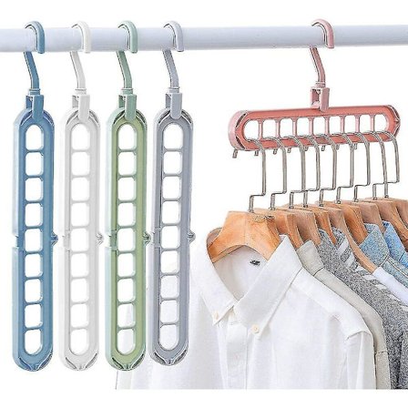 5 stk Roterende Anti-Skli Foldsammenleggbare Hengere 9 Hull Kaskade