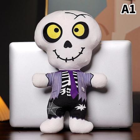 Plushleksak i tecknad stil för Halloween - Mumie, Vampyr, Pumpa, Människa och Skelett A1