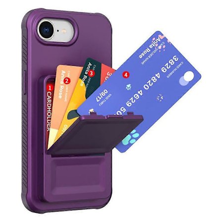 For Kompatibelt iPhone 16e Deksel Hud-Berørings Kort Holder TPU + PC Telefondeksel med Speil Støtte