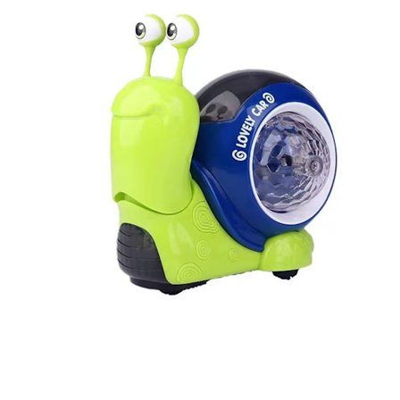 Musikalsk kravlelegetøj, interaktivt legetøj - Kravlende sneglelegetøj med musik og projektionslys, egnet til brug i hjemmet og skolen.