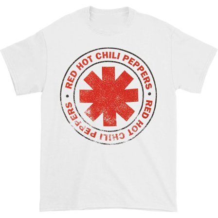 Red Hot Chili Peppers Distressed Outlined Logo T-shirt