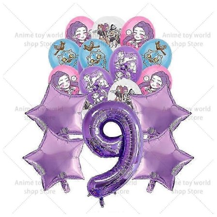 KPop Demon Hunters Fødselsdagsfest Sæt til Børn - Tallerkener, Krus, Balloner, Kagedekoration, Duge Borddekorationer