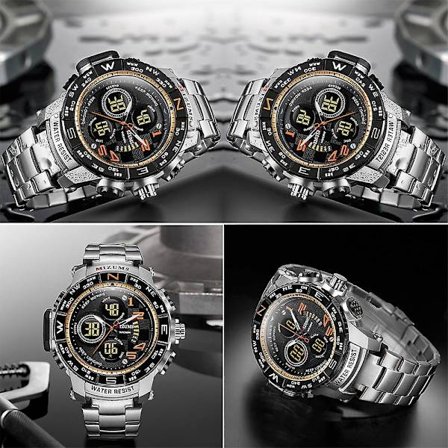 Herre ur Sports ur Kvarts ur Stålrem Herre ur Elektronisk ur