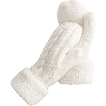 AURUZA Vanter til Kvinder, Tykke Fleeceforede Isolerende Varme Strikkede Termiske Vintervanter Fingerløse Damehandsker & Vanter