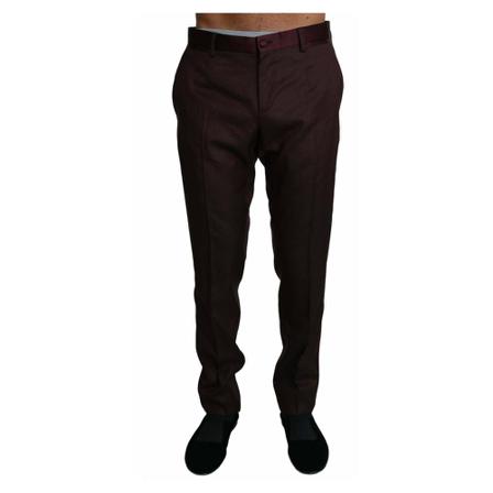 Dolce & Gabbana, Suit Trousers Rood, Heren, Maat:M,wol,streep