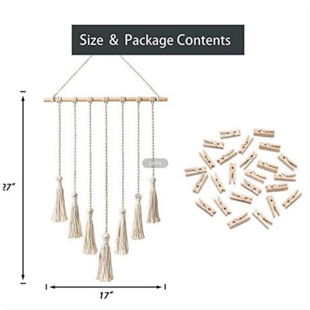 Vävda gobeläng tofsklipp nordisk heminredning väggdekoration H