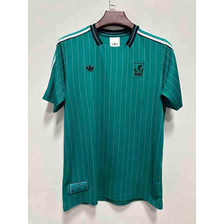 Liverpool Grøn Retro Fodbold T-shirt S-3XL