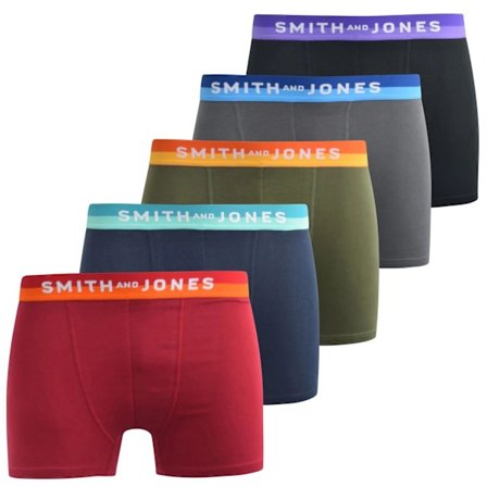 Smith & Jones Jaspin Boxerkalsonger för män (5-pack) XL Multicolo