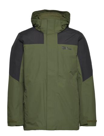 Romberg 3In1 Jkt M Parka Jacka Khakigrön Jack Wolfskin
