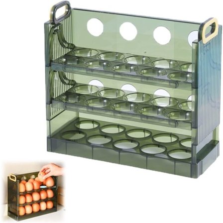 Äggförvaringslåda för Kylskåp, Rymmer 30 Ägg, Äggställ