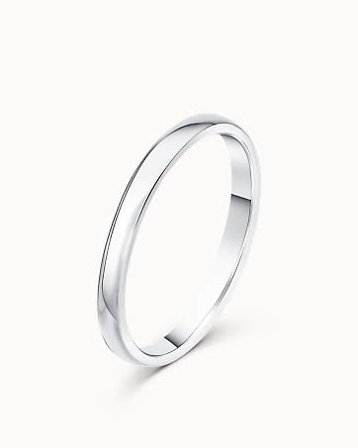 Smooth Ring for Her Marie 18K White Gold - Engagement Rings & Wedding Rings from Vanbruun