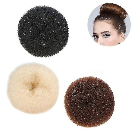Hårbulle-skapare för barn, 3 st Chignon Hår Donut Sock Bun-6cm