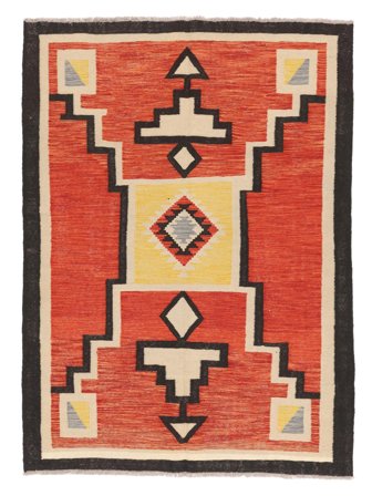 Tappeto Kilim Moderni 145X196 (Lana, Afghanistan)
