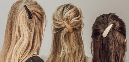 CORINNE Vegan Barrette Big and Small 2-pack Black, Hår, Hårpynt, Hårspænder