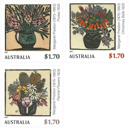 Australien - Margaret P. Blomster - Postfrisk sæt 3v