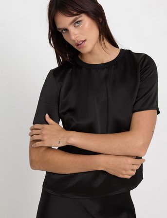 Ivo Nikkolo Acetate-Blend Blouse, Pibi - Black - 34