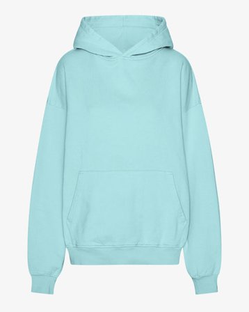 Organic Oversized Hood - Teal Blue