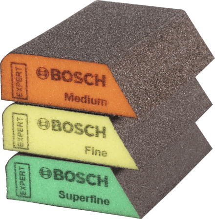 Bosch Expert S470 Slibesvampesæt 3 dele, Maskintilbehør & forbrugsvarer