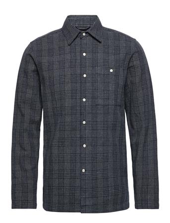 Long Sleeve Checked Shirt - Gots/Ve Blue Knowledge Cotton Apparel