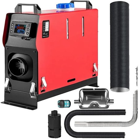 Dieselvärmare, 5KW Uppvärmningskraft, Fjärrkontroll, LCD-switch