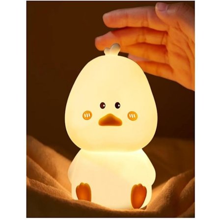 Anka Nattlampe for Barn Bærbar Baby Nattlampe med Fjernkontroll Oppladbart Batteri 16 Farger Nattlampe for Barn