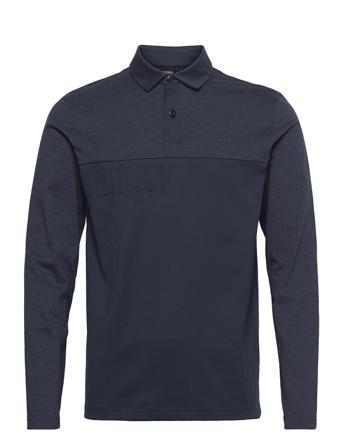 Plisy 1 Polos Long-sleeved Blå BOSS
