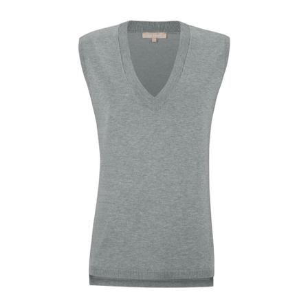 Soft Rebels, SRMarla V-neck Loose Fit Knit Vest Grijs, Dames, Maat:M