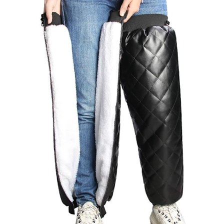 par vinter knebeskyttere motorsykkel, 70 cm tykke knebeskyttere, termisk fôr, knebeskyttere med glidelås, leggbeskyttere, knebeskyttere, varme 