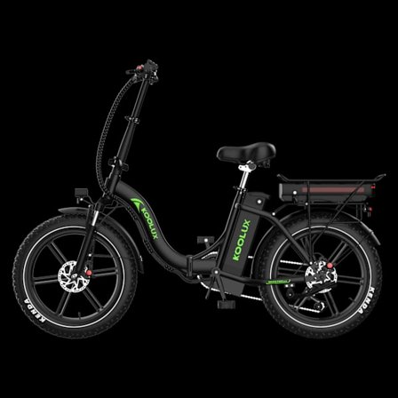 Hopfällbar Elcykel KOOLUX BK6S Pro, Dubbla Batterier, 48V 23.4Ah Batteri