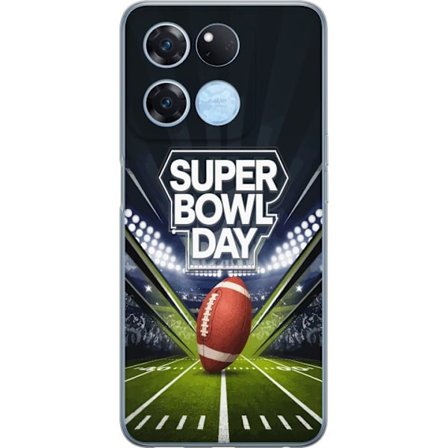 Yhteensopiva Puhelinkuori OnePlus Ace Racing Super Bowl Day juliste, jossa amerikkalainen jalkapallo valaistuksella varustetulla areenalla dramaattise