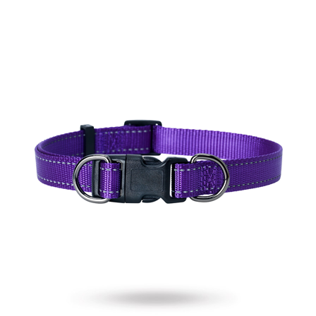 Dogman Nylonhalsband Iris ställbart - Lilla - Tekstilhalsbånd, Lærhalsbånd, personlige, scarfs & bandanas, Charms & Halsbåndsmykker på Doggie.no