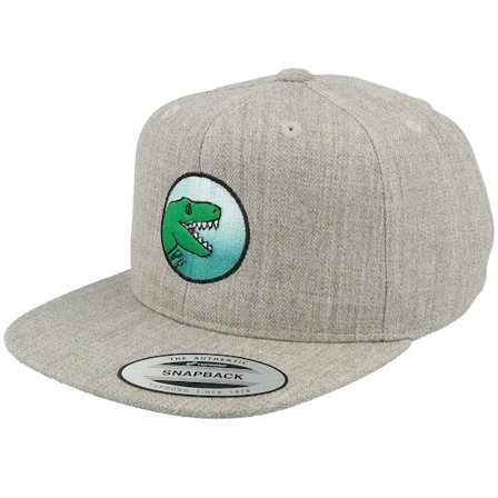Kinder Kiddo Cap - Grau snapback Cap - Kinder T-Rex Park Gradient Heather Grey Snapback @ Hatstore