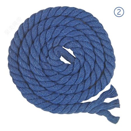 8 mm x 20 m 3-säikeinen punottu puuvillaköysi askarteluun, neulomiseen ja lankaan