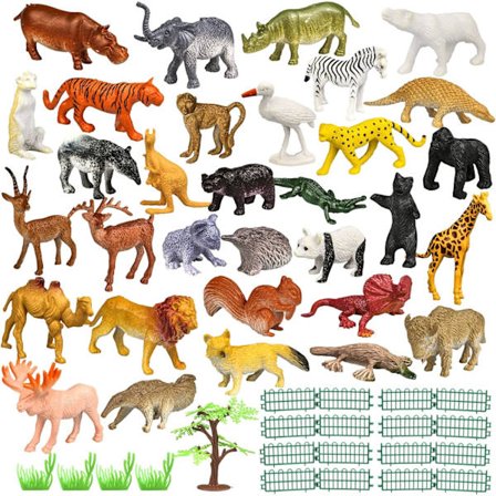 AI-dyrlegetøj til børn - 53 dele - Zoo-dyrfigurer - Learni
