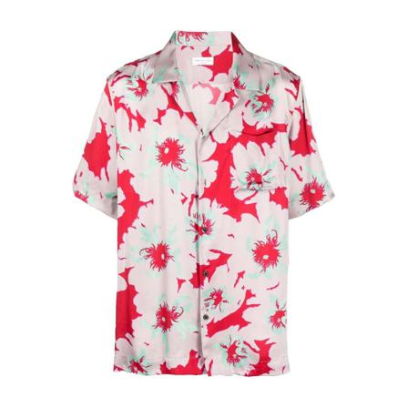 Dries Van Noten, Short Sleeve Shirts Czerwony, Mężczyzna, Rozmiar: S