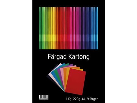 Kartong A4 220g 9 färger - Lyreco - Skola och förskola - Hobbypapper - Kartong