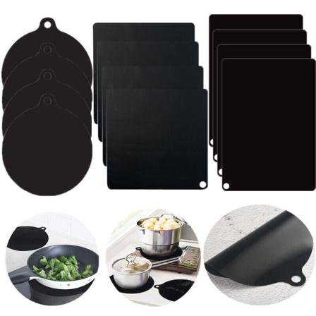 Elektrisk induktionshällsskyddsmatta halkfri matta silikonskyddsverktyg 4PCS Round