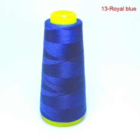 Nye 1300 Yards Højhastighedssytråd Polyester Sytråd Type Manuel Linje 402 - Broderi Tråd 13-royal-blue