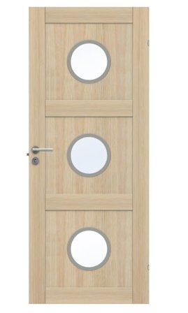 Swedoor Unique GWA 03L 330 Innerdörr vitpigmenterad ek 825x2040 mm, Dörrar