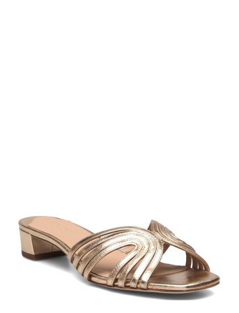 Fay Metallic Leather Multistrap Sandal Gold Lauren Ralph Lauren