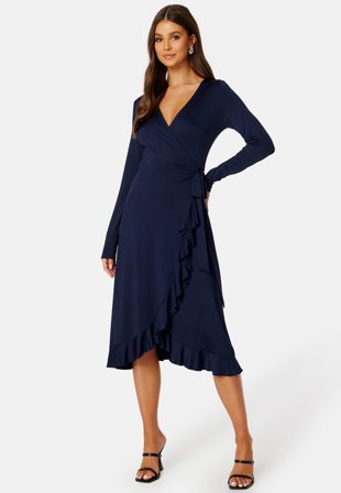 Happy Holly Lianna Frill Dress Navy Klær
