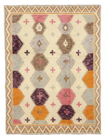 Moroccan Berber - Afghanistan 153X204 Oranje/Bruin Wol, Afghanistan