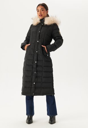 Chiara Forthi - Champoluc Down Maxi Coat - Black/Beige - Kläder - - Bubbleroom Parajumper
