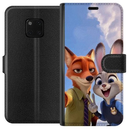 Kompatibelt Plånboksfodral till Huawei Huawei Mate 20 Pro Zootopia Nick och Judy Bästa Vänner