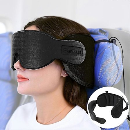 Resekuddar för flygplan, nackkudde med ögonmask för långa sovstunder