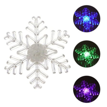 Lumihiutaleen muotoinen ikkunavalo imukupilla, värikäs LED KLB