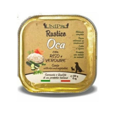 Unipro Rustico Cibo Umido Oca Riso E Verdure Per Cani Vaschetta