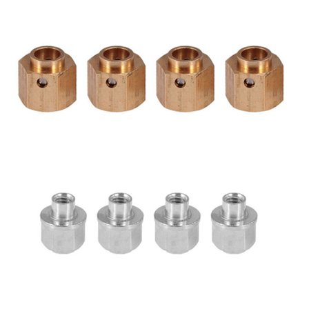 Kauko-ohjattavan automallin painavampi messinkinen pyörän kuusio auton lelun korvaamiseen, pidennetty adapteri TRX-4:lle (FMY)