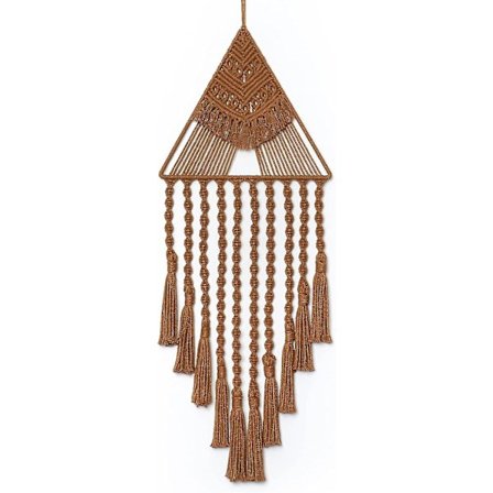 Makramé Væghængende Drømmfangerrum Dør Dekoration (brun)