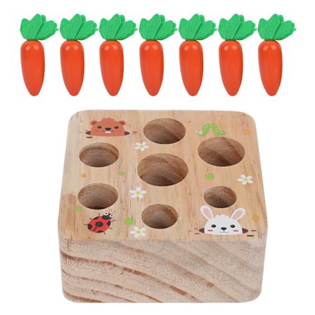 Trekk-gulrot-simulering pedagogisk leketøy tidlig læring baby matchende spill